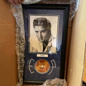 Black Framed Elvis Presley Memorabilia by